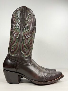 Heritage Boot Co. Austin Women's Exotic Western Boots Size 8 Shark Tips Handmade